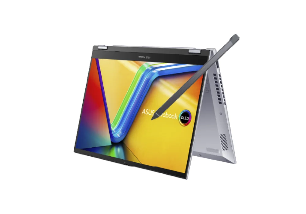 Laptop ASUS Vivobook S 14 Flip (TN3402YA-LZ005W) AMD Ryzen™ 5 7530U 7th Generation 8GB DDR4 / 512 SSD - 14" WUXGA FHD+ Touch screen / Stylus - Windows 11 Home - Cool Silver