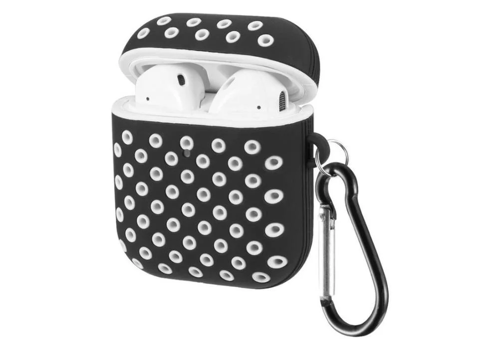 AirPods Case with hook- White & Black