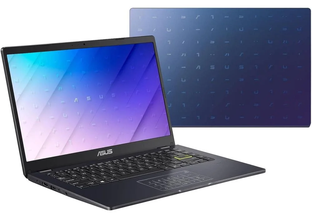 Laptop ASUS Vivobook E410, Celeron® N4020 Processor, 4GB DDR4, SSD 128 GB, 14.0-Inch HD Display, Windows 11 Home - PEACOCK BLUE