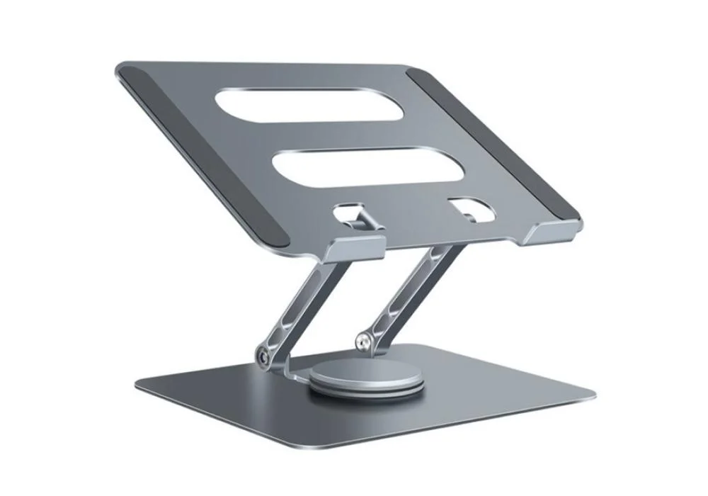 A6 Laptop Lifting Bracket 360 Degree Rotating Aluminum Alloy Folding Notebook Stand - Grey