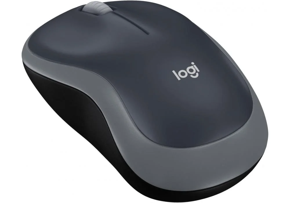 Logitech M185 Wireless Mouse, 2.4GHz with USB Mini Receiver, 12-Month Battery Life, 1000 DPI Optical Tracking, Ambidextrous PC/Mac/Laptop - Swift Grey