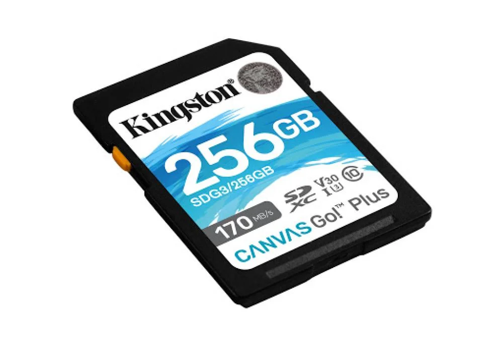 Kingston Memory Card 256GB SDXC Canvas Go Plus 170R C10 UHS-I U3 V30