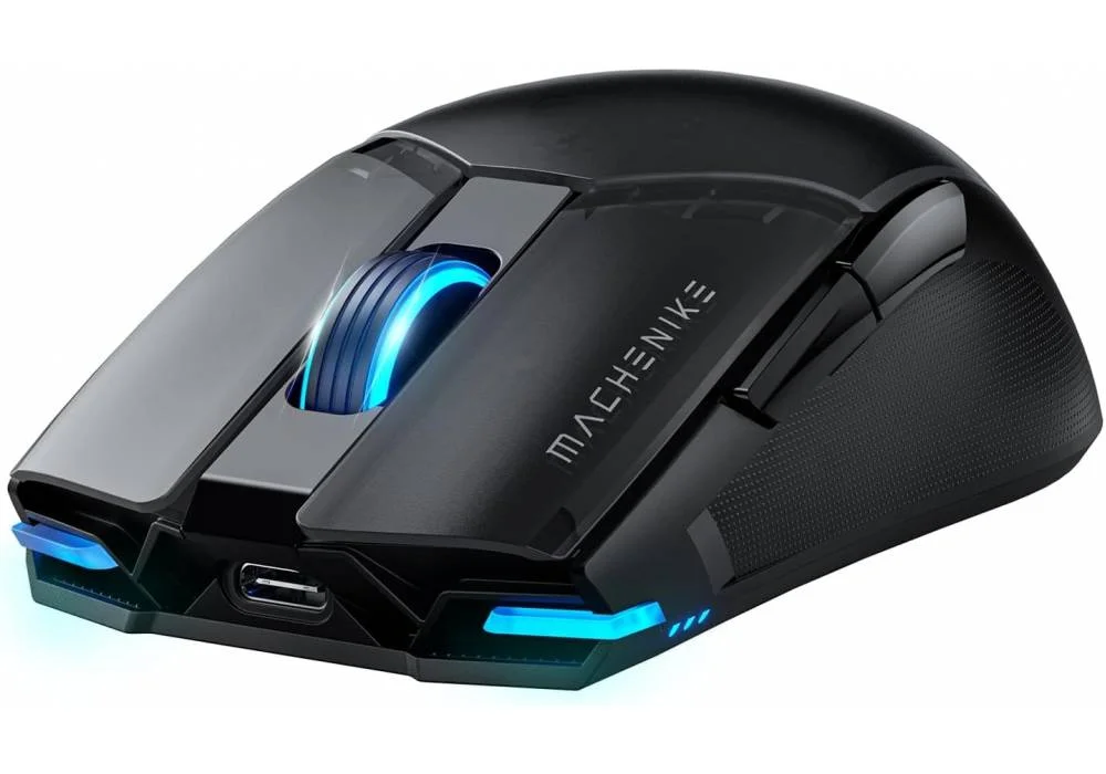 Machenike Wireless Gaming Mouse,26,000 DPI,PAW3395 Sensor,RGB Backlit,Ergonomic Design,6 Programmable Buttons,Long Battery Life,Ultra-Lightweight, Gaming Mice Compatible with PC, Mac - Black