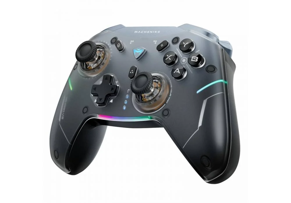 Machenike G5Pro V2 1000HZ Wireless Gaming Controller for NS/PC/iOS/Android, PC Controller With Hot-Swappable Joystick,Optical Triggers,Optical Micro Switches,RGB Backlight - Black