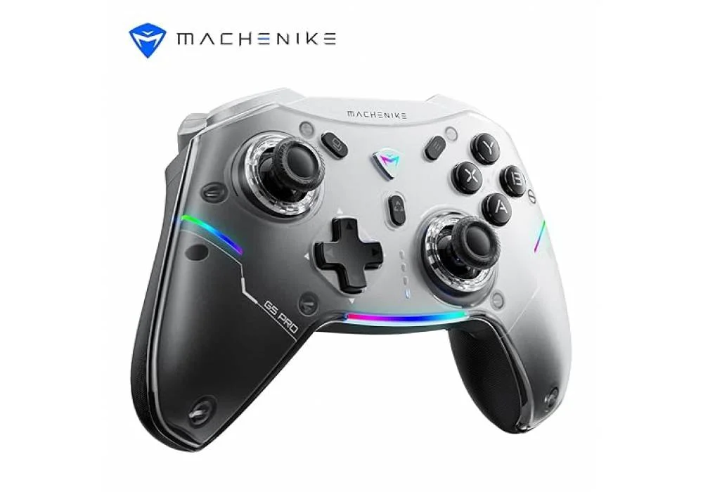 MACHENIKE G5 Pro Wireless Gaming Controller for Windows PC, Switch, IOS & Android, PC Controller Hall Effect Joystick Triggers / Gyroscope, RGB Lights - Black