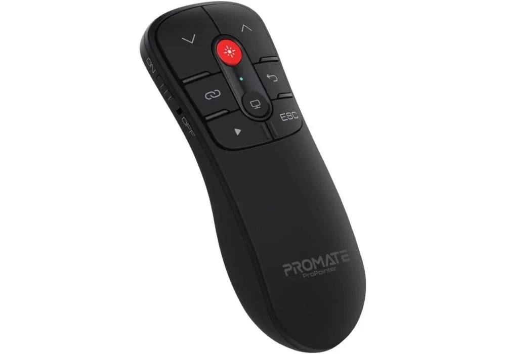 Promate ProPointer Wireless Presenter 2-in-1 Type-C & USB Laptop Clicker w/ 50m Range Laser Pointer 10m Range